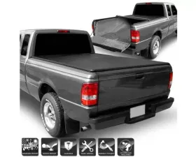Xtune Black 72 Inch Flareside/Splash Bed Roll Up Style Tonneau Cover Ford Ranger 1993-2011