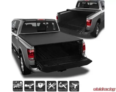 Xtune Black 67 Inch Bed Roll Up Style Tonneau Cover Nissan Titan 2004-2015 - TC-RU-NTI04-66