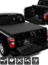 Xtune Black 67 Inch Bed Roll Up Style Tonneau Cover Nissan Titan 2016-2018                                     - TC-RU-NTI16-66 - Image 8