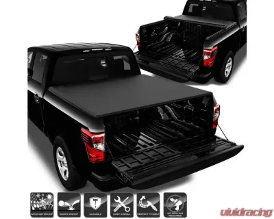 Xtune Black 67 Inch Bed Roll Up Style Tonneau Cover Nissan Titan 2016-2018 - TC-RU-NTI16-66