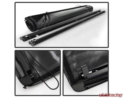 Xtune Black 72 Inch Short Bed Roll Up Style Tonneau Cover Toyota Pickup | Tacoma 1989-2004 - TC-RU-TP89-72
