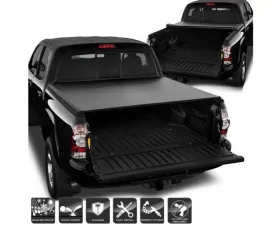 Xtune Black 60 Inch Bed Roll Up Style Tonneau Cover Toyota Tacoma 2005-2015