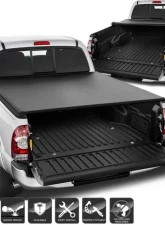 Xtune Black 72 Inch Bed Roll Up Style Tonneau Cover Toyota Tacoma 2005-2011                                     - TC-RU-TT05-72 - Image 9