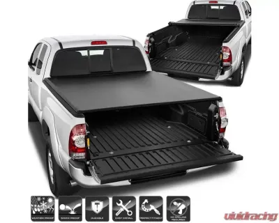 Xtune Black 72 Inch Bed Roll Up Style Tonneau Cover Toyota Tacoma 2005-2011 - TC-RU-TT05-72