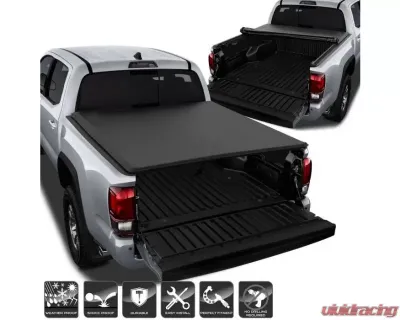 Xtune Black 60 Inch Short Bed Roll Up Style Tonneau Cover Toyota Tacoma 2016-2018 - TC-RU-TT16-60