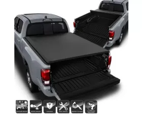 Xtune Black 72 Inch Short Bed Roll Up Style Tonneau Cover Toyota Tacoma 2016-2017