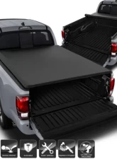 Xtune Black 72 Inch Short Bed Roll Up Style Tonneau Cover Toyota Tacoma 2016-2017                                     - TC-RU-TT16-72 - Image 9