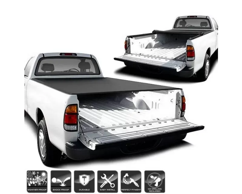 Xtune Black 78 Inch Short Bed Roll Up Style Tonneau Cover Toyota Tundra 2000-2006 - TC-RU-TTU00-78