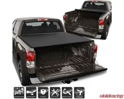 Xtune Black 66 Inch Bed Roll Up Style Tonneau Cover Toyota Tundra 2007-2013 - TC-RU-TTU07-66