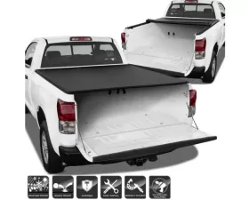 Xtune Black 78 Inch Short Bed Roll Up Style Tonneau Cover Toyota Tundra 2007-2013
