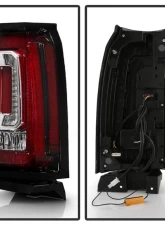 Xtune Black LED Tail Lights Upgrade to GMC Yukon Look Chevy Tahoe 2015-2020                                     - ALT-JH-GY15-LED-OE-SET - Image 2