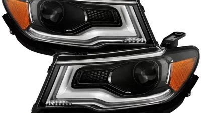 Xtune Black Lens LED DRL Projector Headlights Jeep Compass 2017-2020                                     - PRO-JH-JCOM17-AM-BK - Image 11