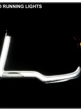 Xtune Black Lens LED DRL Projector Headlights Jeep Compass 2017-2020                                     - PRO-JH-JCOM17-AM-BK - Image 11