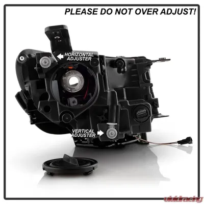 Xtune Black Lens LED DRL Projector Headlights Jeep Compass 2017-2020 - PRO-JH-JCOM17-AM-BK