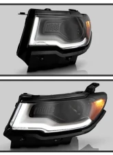Xtune Black Lens LED DRL Projector Headlights Jeep Compass 2017-2020                                     - PRO-JH-JCOM17-AM-BK - Image 8