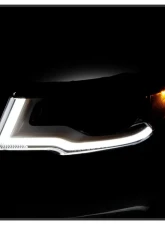 Xtune Black Lens LED DRL Projector Headlights Jeep Compass 2017-2020                                     - PRO-JH-JCOM17-AM-BK - Image 9