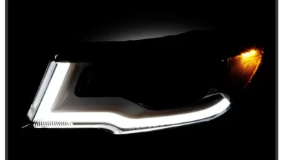 Xtune Black Lens LED DRL Projector Headlights Jeep Compass 2017-2020                                     - PRO-JH-JCOM17-AM-BK - Image 9