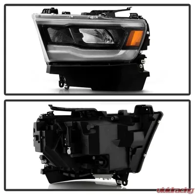 Xtune OE Left Black Bezel Full LED with DRL Headlight Dodge Ram 1500 2019-2022 - HD-JH-DR19-FLED-OE-BK-L