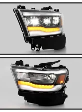 Xtune OE Left Black Bezel Full LED with DRL Headlight Dodge Ram 1500 2019-2022                                     - HD-JH-DR19-FLED-OE-BK-L - Image 10