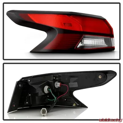 Xtune OE Outer Left with 7440NA Signal, W21W Brake and W5W Side Marker Halogen Tail Light Nissan Versa 2020-2022 - ALT-JH-NV20-OE-OL