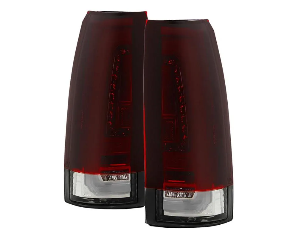 Xtune LED Tail Lights w/ DRL Led Light Bar Red Smoked Chevrolet | GMC | Cadillac 1988-2000 - ALT-JH-CCK88-LB-RSM