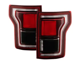 Xtune Fit Halogen OE Plus Raptor BSD Style LED Tail Lights Red Smoke Ford F150 2015-2020