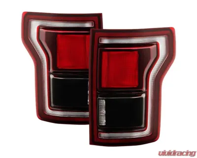 Xtune Fit Halogen OE Plus Raptor BSD Style LED Tail Lights Red Smoke Ford F150 2015-2020 - ALT-JH-FF15015-OEP-LED-RSM