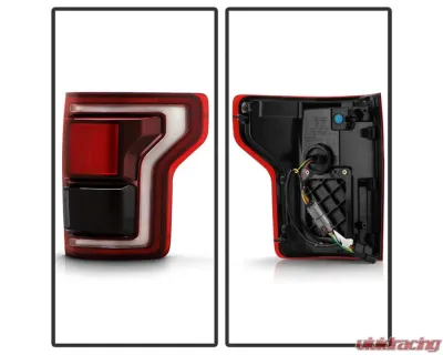 Xtune Fit Halogen OE Plus Raptor BSD Style LED Tail Lights Red Smoke Ford F150 2015-2020 - ALT-JH-FF15015-OEP-LED-RSM