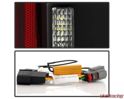 Xtune Fit Halogen OE Plus Raptor BSD Style LED Tail Lights Red Smoke Ford F150 2015-2020 - ALT-JH-FF15015-OEP-LED-RSM