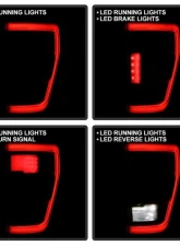 Xtune Blind Spot BSD w/ Black Appearance Pkg LED Tail Light OE Right Ford F150 2021-2023                                     - ALT-JH-FF15021P-LBSD-OE-BK-R - Image 2