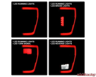 Xtune Blind Spot BSD w/ Black Appearance Pkg LED Tail Light OE Right Ford F150 2021-2023 - ALT-JH-FF15021P-LBSD-OE-BK-R