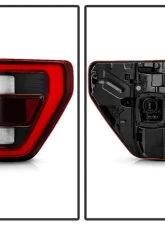Xtune Blind Spot BSD w/ Black Appearance Pkg LED Tail Light OE Right Ford F150 2021-2023                                     - ALT-JH-FF15021P-LBSD-OE-BK-R - Image 3