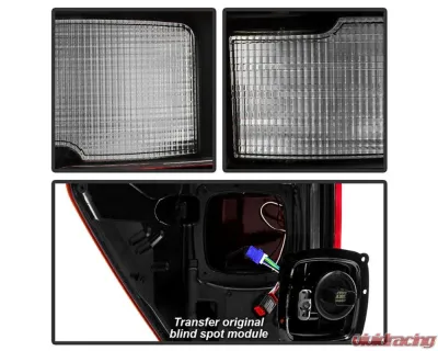 Xtune Blind Spot BSD w/ Black Appearance Pkg LED Tail Light OE Right Ford F150 2021-2023 - ALT-JH-FF15021P-LBSD-OE-BK-R