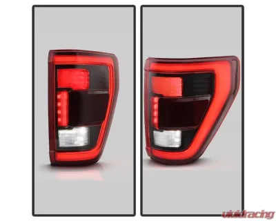Xtune Blind Spot BSD w/ Black Appearance Pkg LED Tail Light OE Right Ford F150 2021-2023 - ALT-JH-FF15021P-LBSD-OE-BK-R