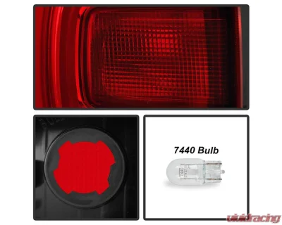 Xtune Red Lens LED Tail Light OE Outer Left w/o All Terrain Pkg GMC Acadia 2017-2019 - ALT-JH-GAC17-LED-OE-OL