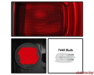 Xtune Red Lens LED Tail Light OE Outer Right w/o All Terrain Pkg GMC Acadia 2017-2019 - ALT-JH-GAC17-LED-OE-OR