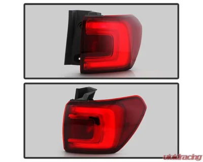 Xtune Red Lens LED Tail Light OE Outer Right w/o All Terrain Pkg GMC Acadia 2017-2019 - ALT-JH-GAC17-LED-OE-OR