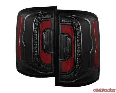 Xtune Halogen Backup/LED Tail Light OE+ Black GMC Sierra 1500 Denali 2014-2018 - ALT-JH-GS16-OEP-LED-BK