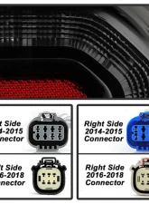 Xtune Halogen Backup/LED Tail Light OE+ Black GMC Sierra 1500 Denali 2014-2018                                     - ALT-JH-GS16-OEP-LED-BK - Image 5