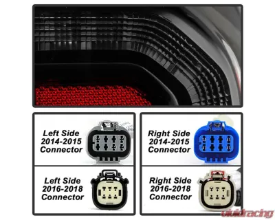 Xtune Halogen Backup/LED Tail Light OE+ Black GMC Sierra 1500 Denali 2014-2018 - ALT-JH-GS16-OEP-LED-BK