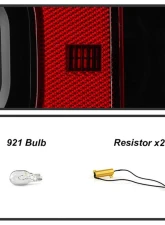 Xtune Halogen Backup/LED Tail Light OE+ Black GMC Sierra 1500 Denali 2014-2018                                     - ALT-JH-GS16-OEP-LED-BK - Image 7