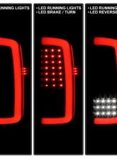 Xtune LED Tail Lights Black Smoke GMC Sierra 1500/2500/3500 2014-2019                                     - ALT-ON-GS14-LBLED-BSM - Image 2