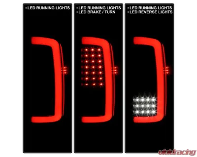 Xtune LED Tail Lights Black Smoke GMC Sierra 1500/2500/3500 2014-2019 - ALT-ON-GS14-LBLED-BSM