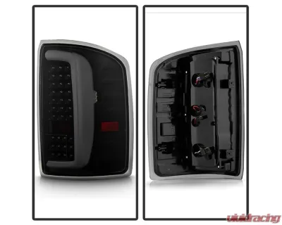 Xtune LED Tail Lights Black Smoke GMC Sierra 1500/2500/3500 2014-2019 - ALT-ON-GS14-LBLED-BSM