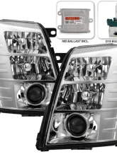 Xtune HID Ballast & Bulbs Projector Headlights Assembly Chrome Set Cadillac Escalade 2007-2014                                     - HD-JH-CAES07-BSBU-C - Image 9