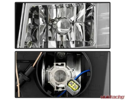 Xtune HID Ballast & Bulbs Projector Headlights Assembly Chrome Set Cadillac Escalade 2007-2014 - HD-JH-CAES07-BSBU-C