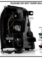 Xtune HID Ballast & Bulbs Projector Headlights Assembly Chrome Set Cadillac Escalade 2007-2014                                     - HD-JH-CAES07-BSBU-C - Image 9