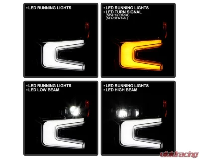 Xtune White DRL Full LED Headlight OE Left Chevrolet Silverado 1500 LTZ RST w/ Redline 2022-2024 - HD-JH-CSIL22LTZ-FLED-OE-L