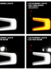 Xtune White LED DRL Full LED Headlight OE Black Right Chevrolet Silverado 1500 ZR2 2022-2024                                     - HD-JH-CSIL22ZR2-FLED-OE-R - Image 2