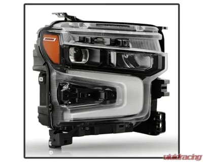 Xtune White LED DRL Full LED Headlight OE Black Right Chevrolet Silverado 1500 ZR2 2022-2024 - HD-JH-CSIL22ZR2-FLED-OE-R